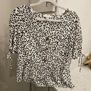 Topshop lepord print top